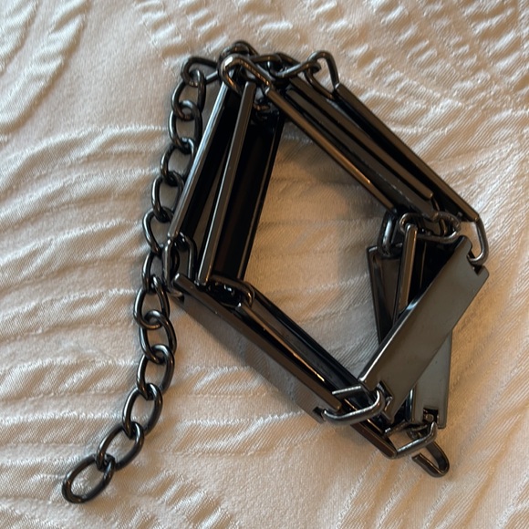 Pewter Belt - Made in Spain Adjustable Metallic chain belt, 31 in/ 5 in of chain - Picture 17 of 17